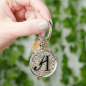 Porte-clés Monogramme "A" en or - Porte - clé (main)
