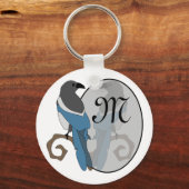 Porte-clés Monogramme à pâte noire (Recto)