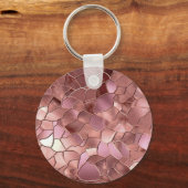 Porte-clés Monogramme Abstrait rose rose rose rose fusée (Verso)