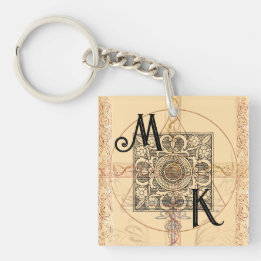 Porte-clés Monogramme baroque antique