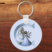 Porte-clés Monogramme bleu fée C (Recto)