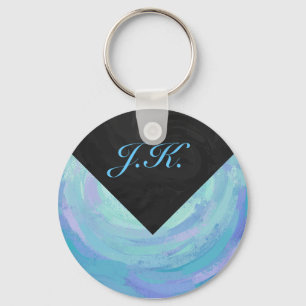 Porte-clés Monogramme bleu glacier