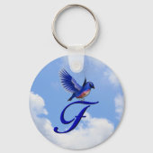 Porte-clés Monogramme Bluebird initiale F (Verso)