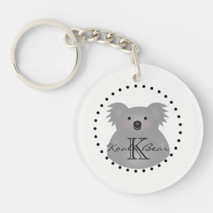 Porte-clés Monogramme câlin mignon d'ours de koala de bébé