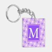 Porte-clés Monogramme cercles violets motif (Devant gauche)