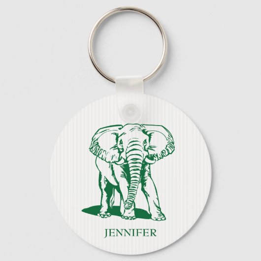 Porte-clés Monogramme Chasseur mignon Eléphant Vert (Recto)