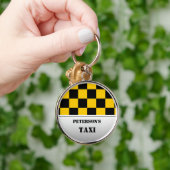 Porte-clés Monogramme Checkered de taxi (Main)