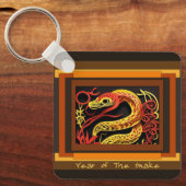Porte-clés Monogramme chinois du serpent du Nouvel An SqK02 (Recto)