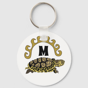 Porte-clés Monogramme coloré de tortue coulissantes Cumberlan