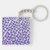 Porte-clés Monogramme Dalmatien violet et blanc (Dos)