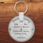 Porte-clés Monogramme d'argent du 25e anniversaire (Recto)