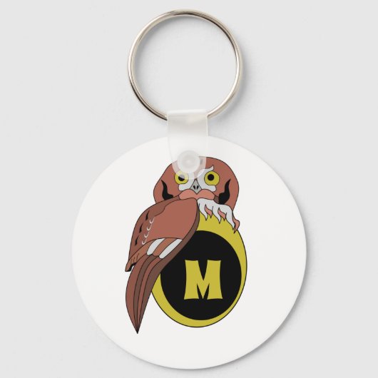 Porte-clés Monogramme de Chouette de l'Est (Recto)