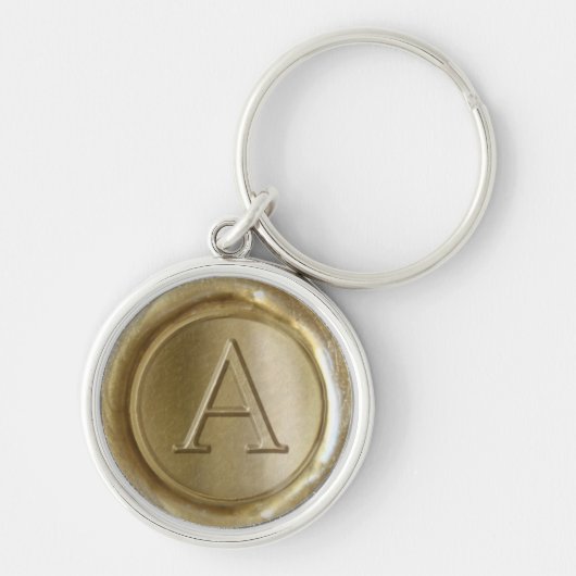 Porte-clés Monogramme de cire - Or - Serif A - (Devant)