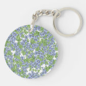 Porte-clés Monogramme de couronne florale (Dos)