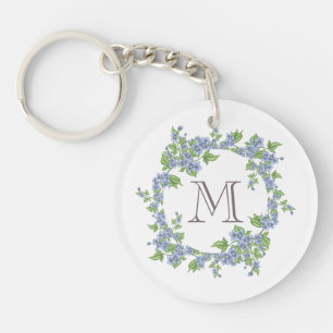 Porte-clés Monogramme de couronne florale