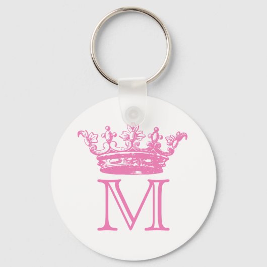 Porte-clés Monogramme de couronne vintage (Recto)