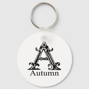 Porte-clés Monogramme de fantaisie : Automne