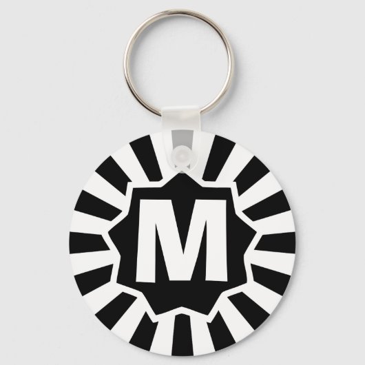 Porte-clés Monogramme de la chaîne de Wham Noir (Recto)
