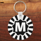 Porte-clés Monogramme de la chaîne de Wham Noir (Recto)
