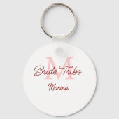 Porte-clés Monogramme de la tribu de la mariée simple mini ro (Verso)