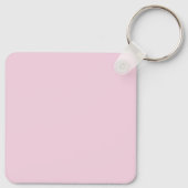 Porte-clés Monogramme de lettre initiale rose clair chic uni (Dos)