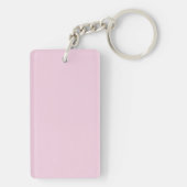 Porte-clés Monogramme de lettre initiale rose clair chic uni (Dos)