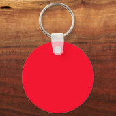 Porte-clés Monogramme de lettre initiale rouge blanc simple (Verso)