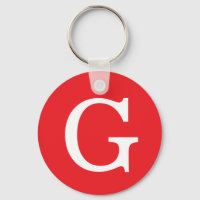 Monogramme de lettre initiale rouge blanc simple
