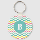 Porte-clés Monogramme de Motif clair et coloré (Recto)