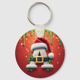 Porte-clés Monogramme de Noël A pour les cadeaux d'hiver