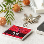 Porte-clés Monogramme de rose rouge (Côté)