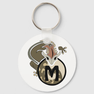 Porte-clés Monogramme de salamandre en tête de marteau