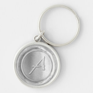 Porte-clés Monogramme de sceau de cire - Argent - Artiste A -