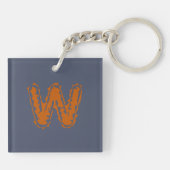 Porte-clés Monogramme déplaisant avec collision orange sur bl (Dos)