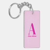 Porte-clés Monogramme Dolly Rétro Rose chaud (Devant gauche)