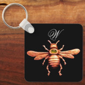 PORTE-CLÉS MONOGRAMME D'OR HONEY BEE (Recto)