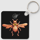 PORTE-CLÉS MONOGRAMME D'OR HONEY BEE (Dos)