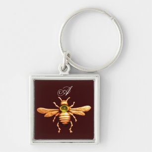 PORTE-CLÉS MONOGRAMME D'OR HONEY BEE