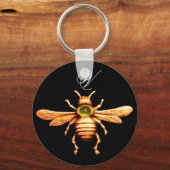 PORTE-CLÉS MONOGRAMME D'OR HONEY BEE (Recto)