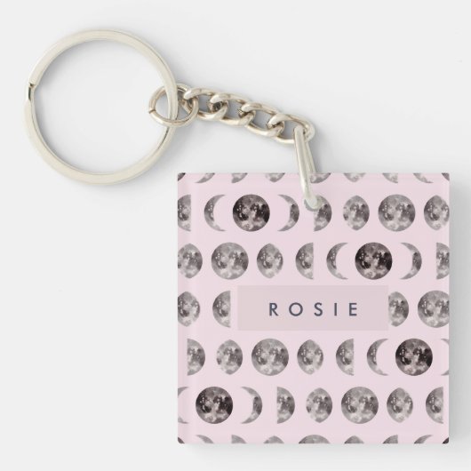 Porte-clés Monogramme Dreamsical Lune Phases Cadeaux (Devant)