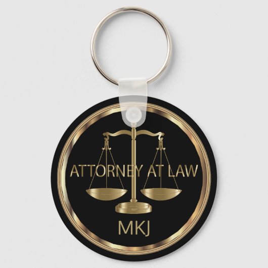 Porte-clés Monogramme - Droit noir et or (Recto)