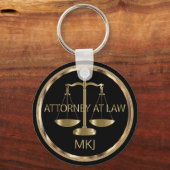 Porte-clés Monogramme - Droit noir et or (Recto)