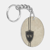 Porte-clés Monogramme Drummer Basse Drum Style Crest Drummer  (Devant gauche)