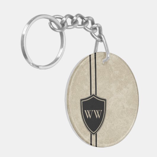 Porte-clés Monogramme Drummer Basse Drum Style Crest Drummer (Devant gauche)