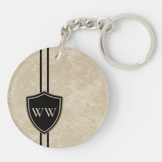 Porte-clés Monogramme Drummer Basse Drum Style Crest Drummer  (Dos)