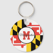 Porte-clés Monogramme du drapeau du Maryland Porte - clé pers (Recto)