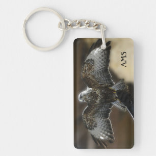 Porte-clés Monogramme du refuge faunique Hawk avec ailes