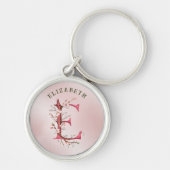 Porte-clés Monogramme "E" en fleur de cerisier Delicable (Devant)