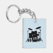 Porte-clés Monogramme Ensemble de tambour Coque Collier plaqu (Devant gauche)