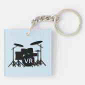 Porte-clés Monogramme Ensemble de tambour Coque Collier plaqu (Dos)